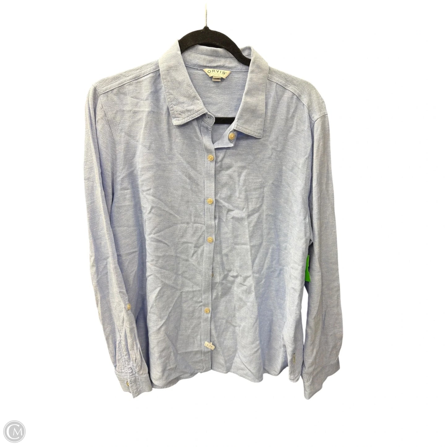 Top Long Sleeve By Orvis In Blue, Size: L
