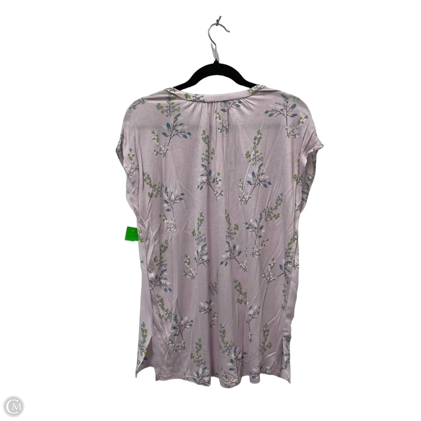 Blouse Short Sleeve By Loft In Pink, Size: S