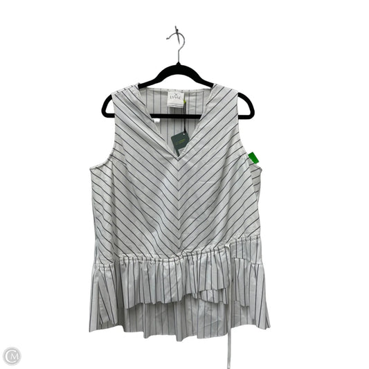 Blouse Sleeveless By Lysse In Striped Pattern, Size: L