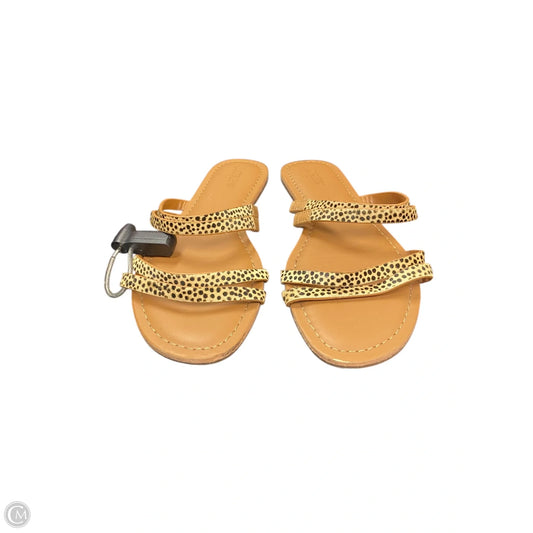 Sandals Flats By J. Crew In Animal Print, Size: 7