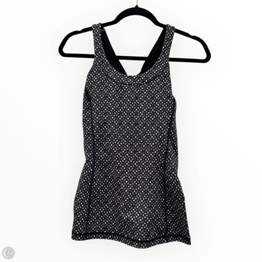 Athletic Tank Top By Lululemon In Black & White, Size: 8
