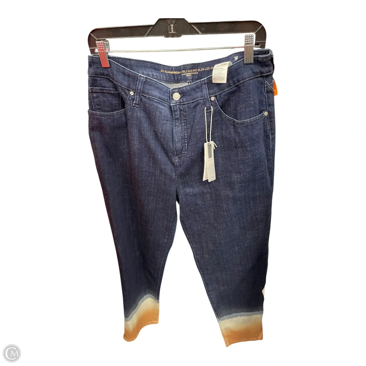 Jeans Skinny By Chicos In Blue & Brown, Size: 12