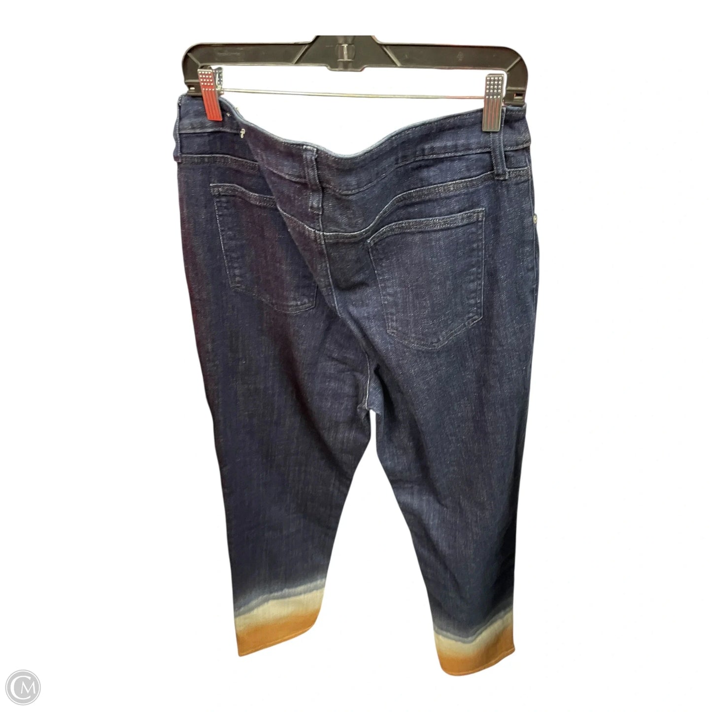 Jeans Skinny By Chicos In Blue & Brown, Size: 12