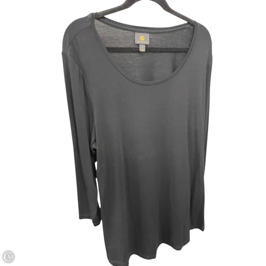 Top 3/4 Sleeve By Jm Collections In Black, Size: 2x