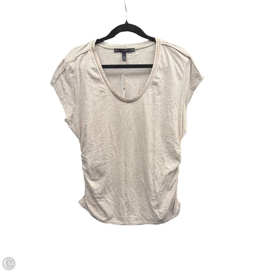Top Short Sleeve By White House Black Market In Tan, Size: L