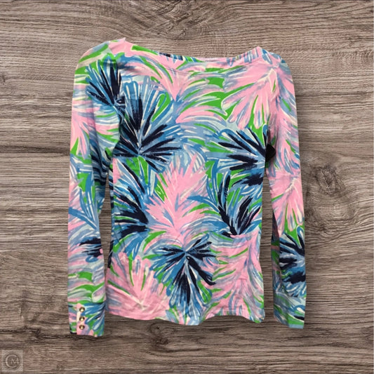 Top Long Sleeve Designer By Lilly Pulitzer In Blue & Pink, Size: Xs