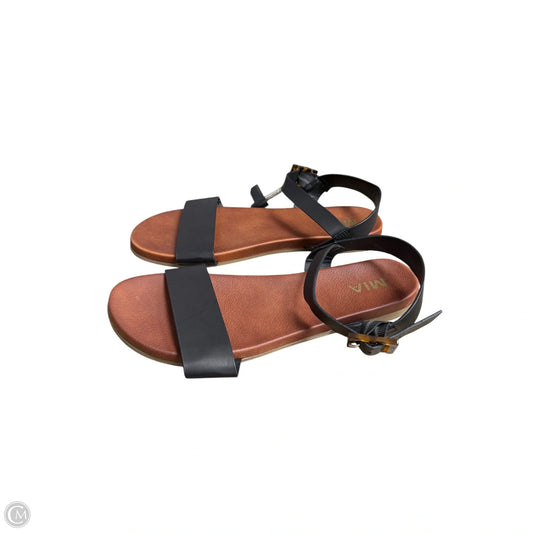 Sandals Flats By Mia In Black, Size: 9