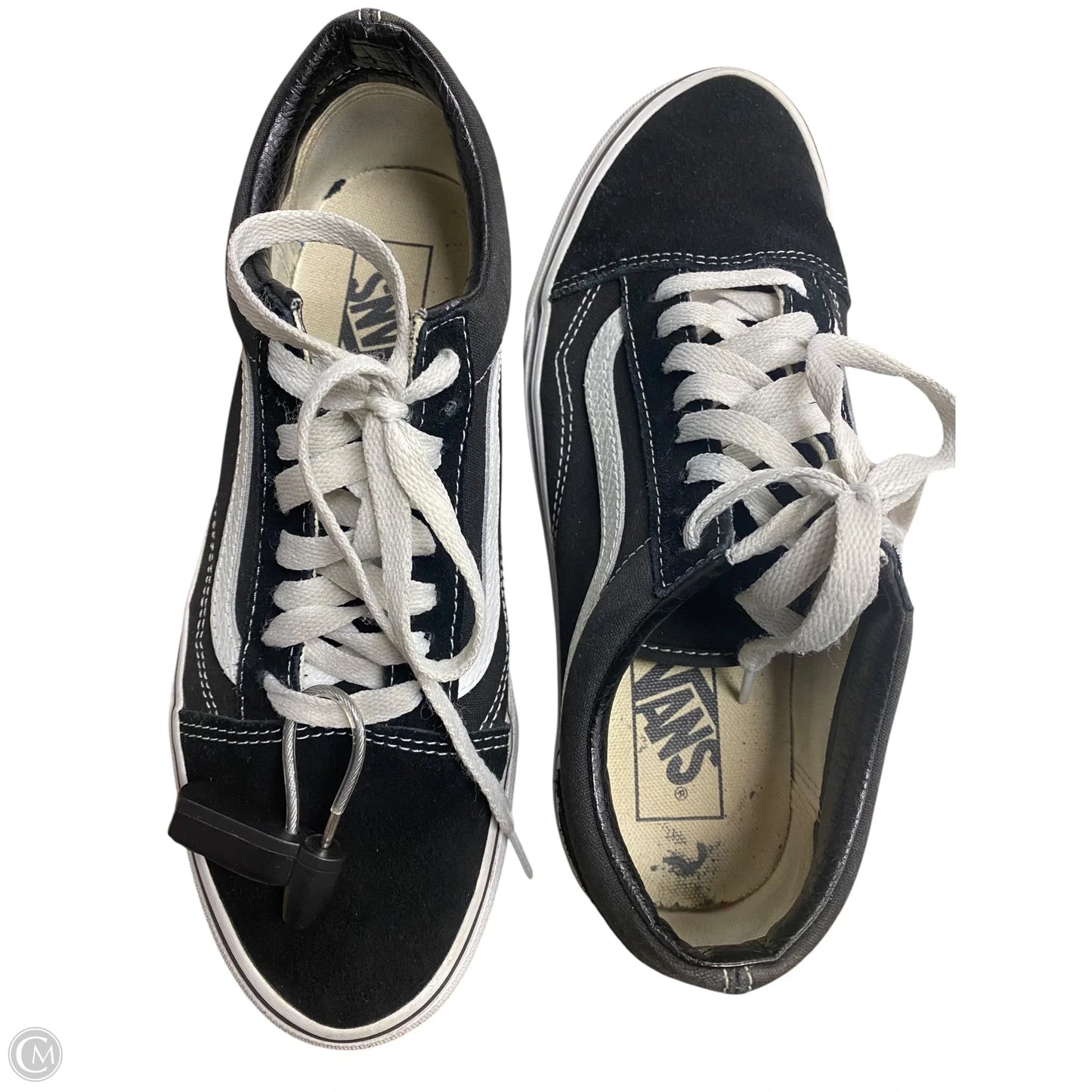 Shoes Sneakers By Vans In Black & White, Size: 9