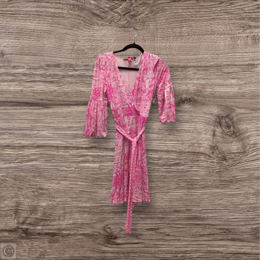 Dress Designer By Lilly Pulitzer In Pink & White, Size: Xs