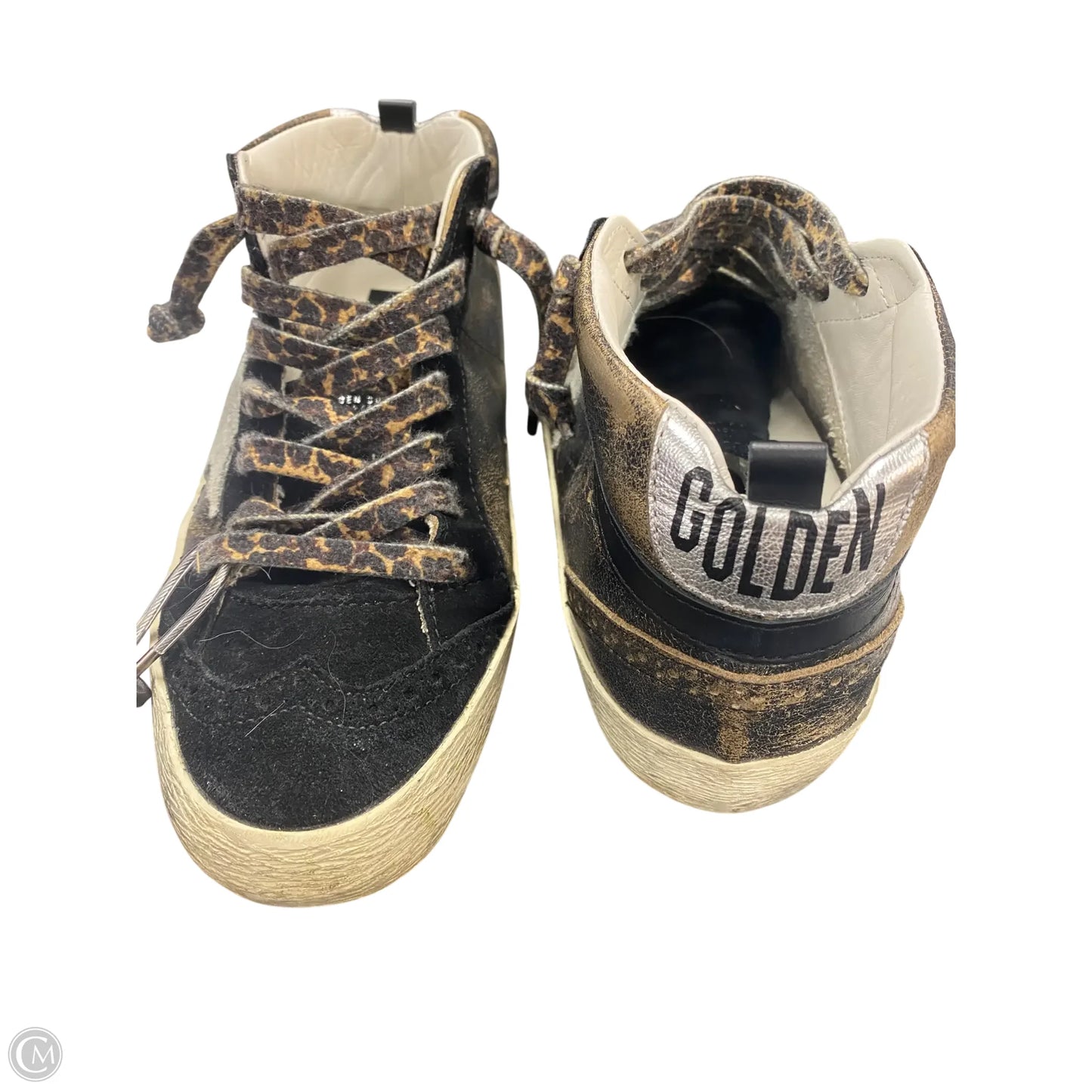 Shoes Luxury Designer By Golden Goose In Brown & Silver, Size: 7