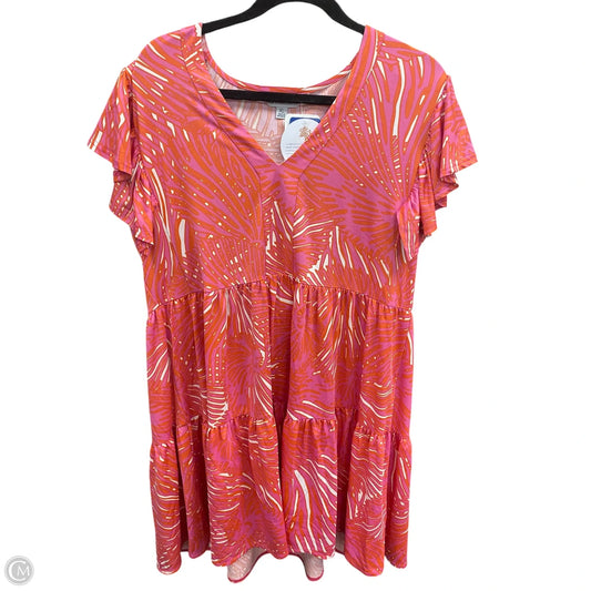 Dress Casual Short By Clothes Mentor In Orange & Pink, Size: Xl