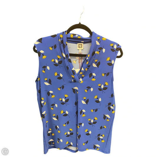 Top Sleeveless By Anne Klein In Floral Print, Size: L
