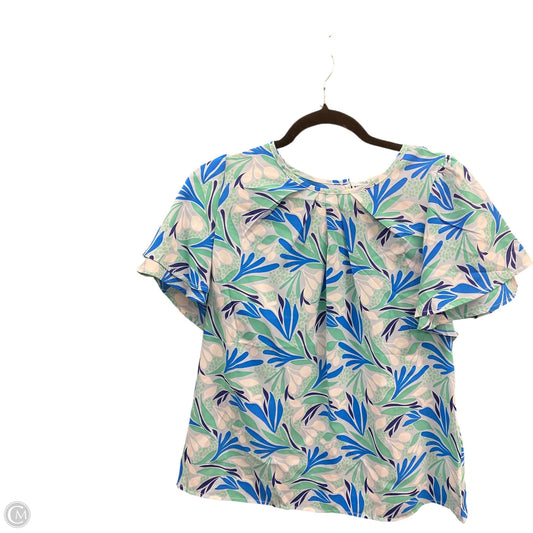 Top Short Sleeve By Michelle Mcdowell In Blue & Green, Size: M
