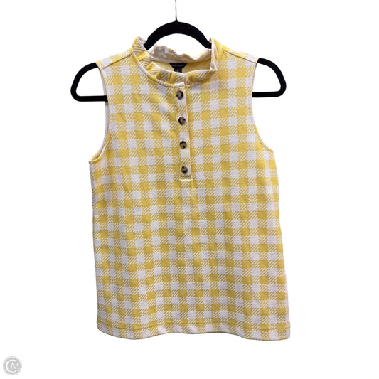 Top Sleeveless By Ann Taylor In Checkered Pattern, Size: Xs