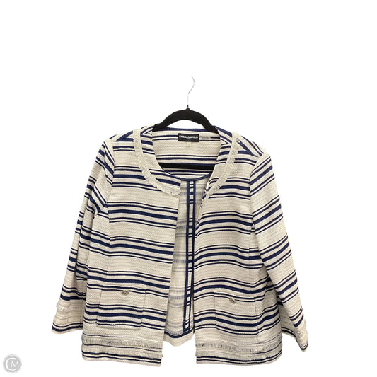Blazer Designer By Karl Lagerfeld In Striped Pattern, Size: 12