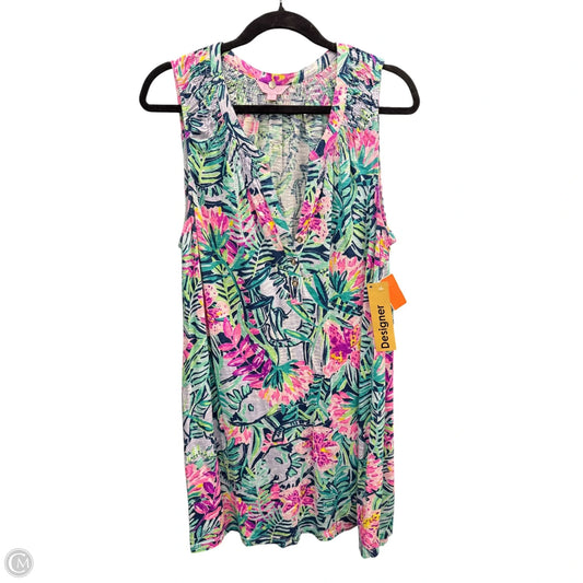 Dress Designer By Lilly Pulitzer In Tropical Print, Size: Xl