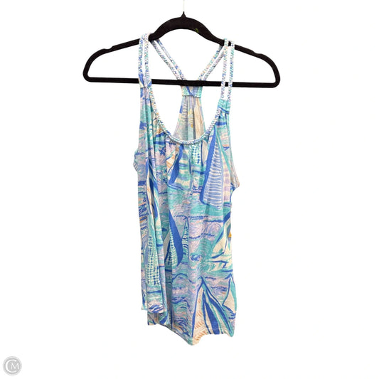 Top Sleeveless Designer By Lilly Pulitzer In Blue & White, Size: Xs