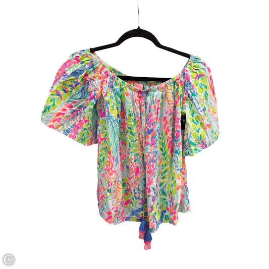 Top Short Sleeve Designer By Lilly Pulitzer In Multi-colored, Size: S