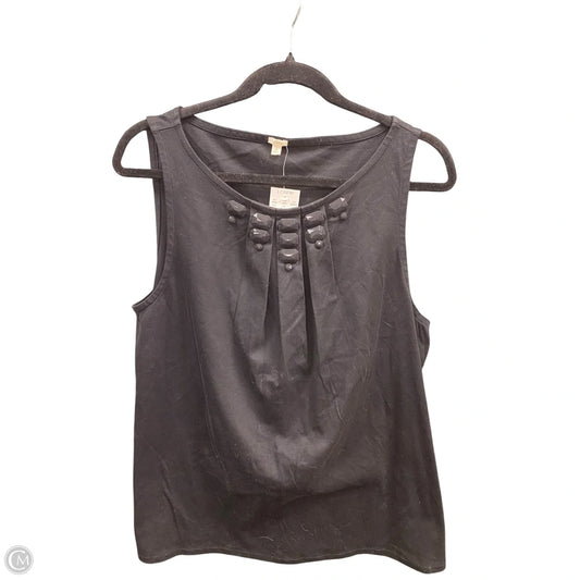 Top Sleeveless By J. Crew In Black, Size: L