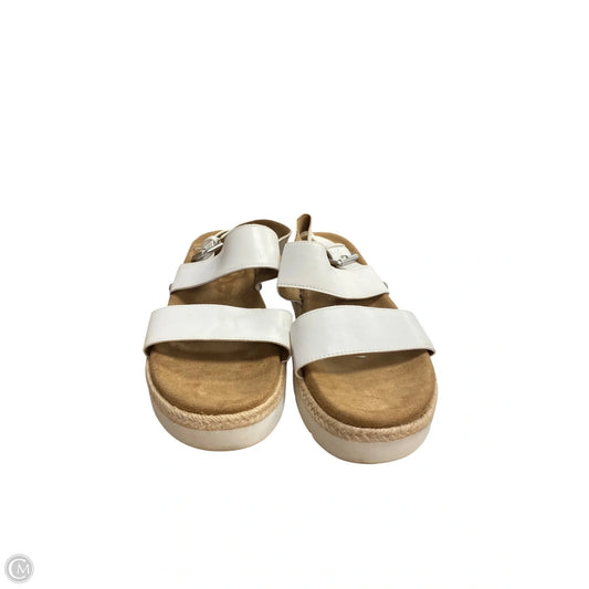 Sandals Heels Platform By Time And Tru In White, Size: 9