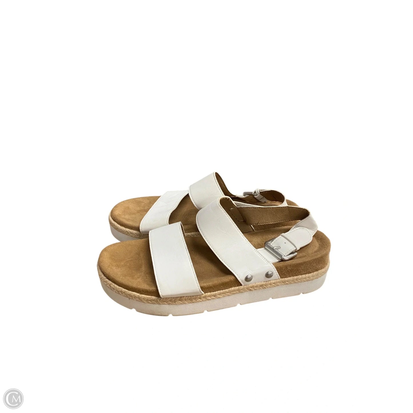 Sandals Heels Platform By Time And Tru In White, Size: 9