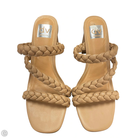 Sandals Heels Block By Dolce Vita In Tan, Size: 7.5