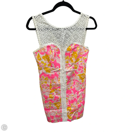 Dress Designer By Lilly Pulitzer In Pink & Yellow, Size: 2