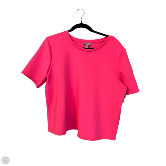 Top Short Sleeve By Belle + Sky In Pink, Size: Xl