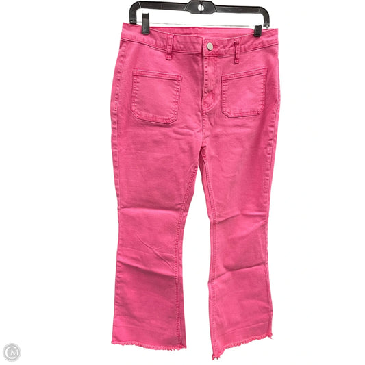 Jeans Flared By Clothes Mentor In Pink, Size: 12
