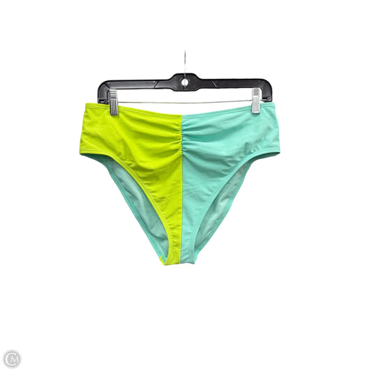 Swimsuit Bottom By Clothes Mentor In Blue & Green, Size: L