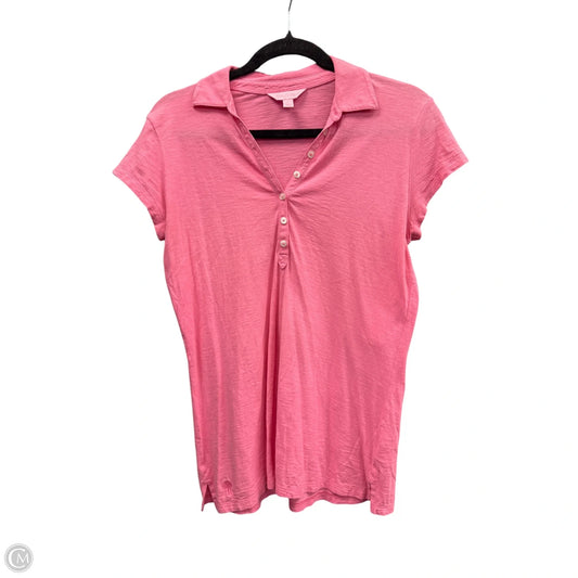 Top Short Sleeve Designer By Lilly Pulitzer In Pink, Size: M