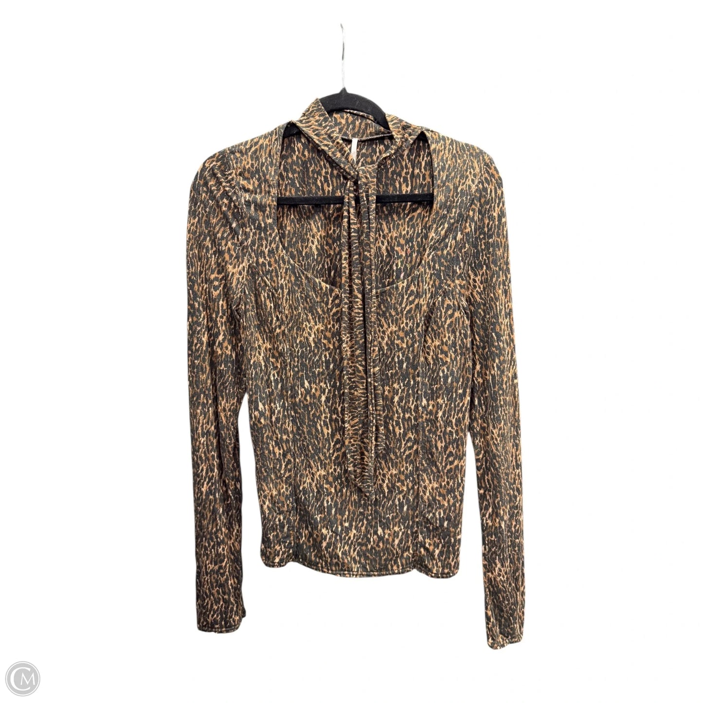 Top Long Sleeve By Free People In Animal Print, Size: L