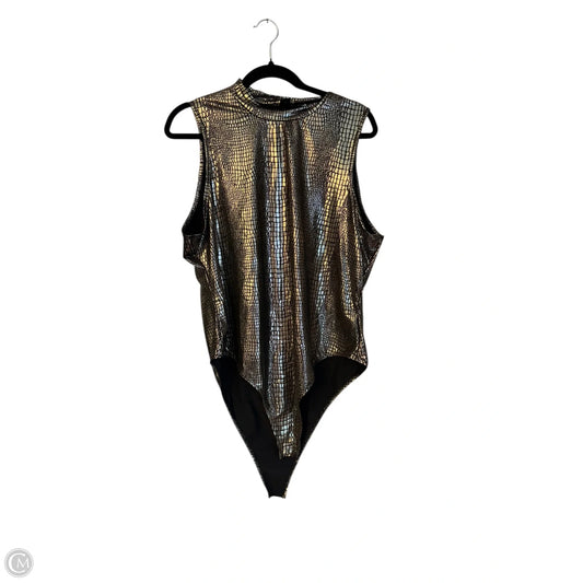 Bodysuit Sleeveless By Shein In Animal Print, Size: 4x