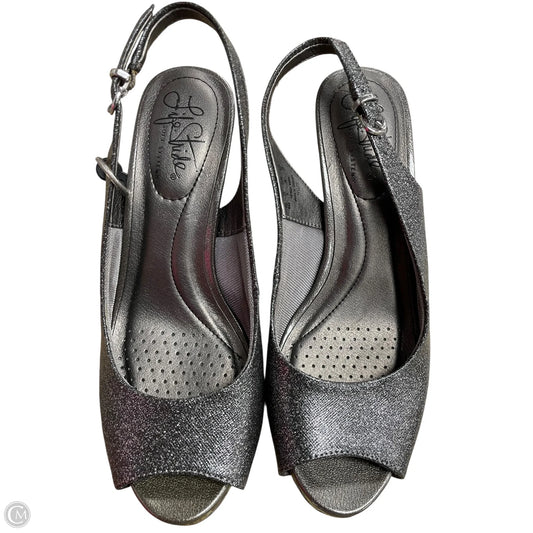 Shoes Heels Stiletto By Life Stride In Silver, Size: 6