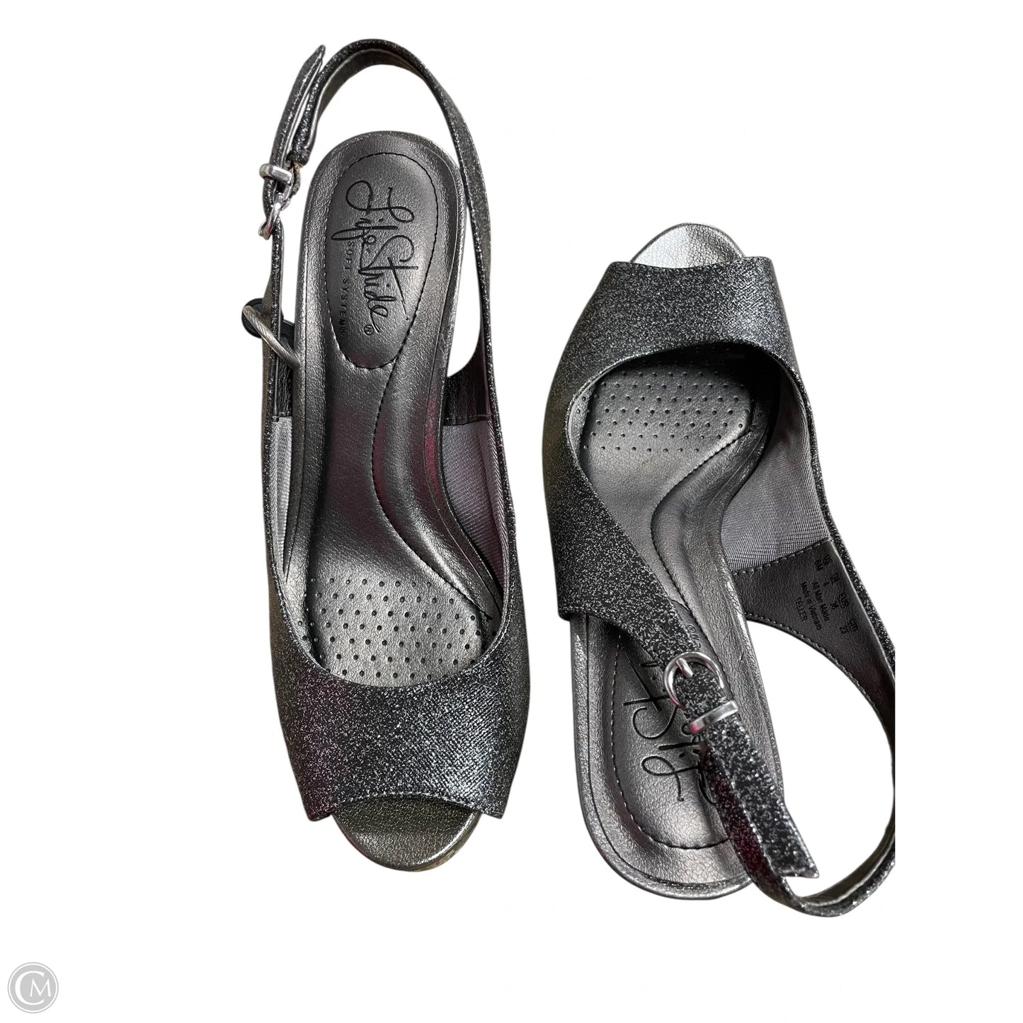 Shoes Heels Stiletto By Life Stride In Silver, Size: 6