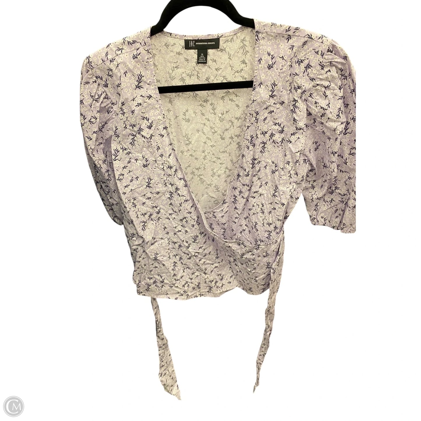 Top Short Sleeve By Inc In Floral Print, Size: Xl