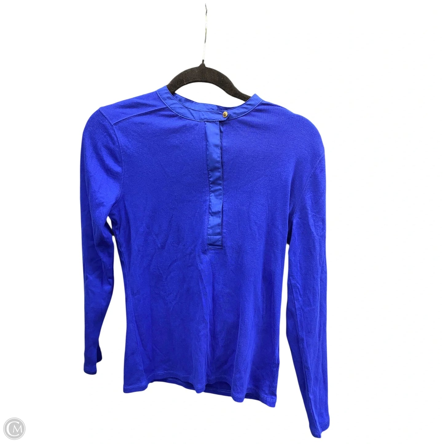 Top Long Sleeve By Lauren By Ralph Lauren In Blue, Size: Mp
