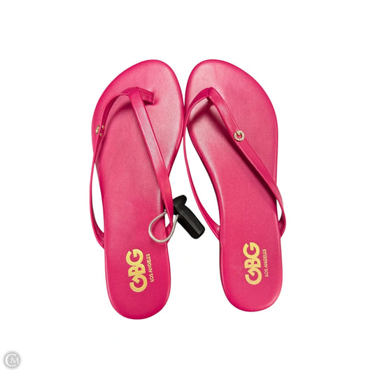 Sandals Flip Flops By Clothes Mentor In Pink, Size: 8.5