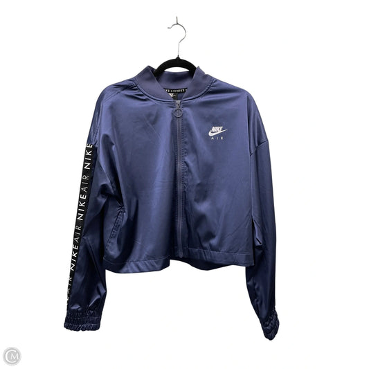 Athletic Jacket By Nike Apparel In Blue, Size: L