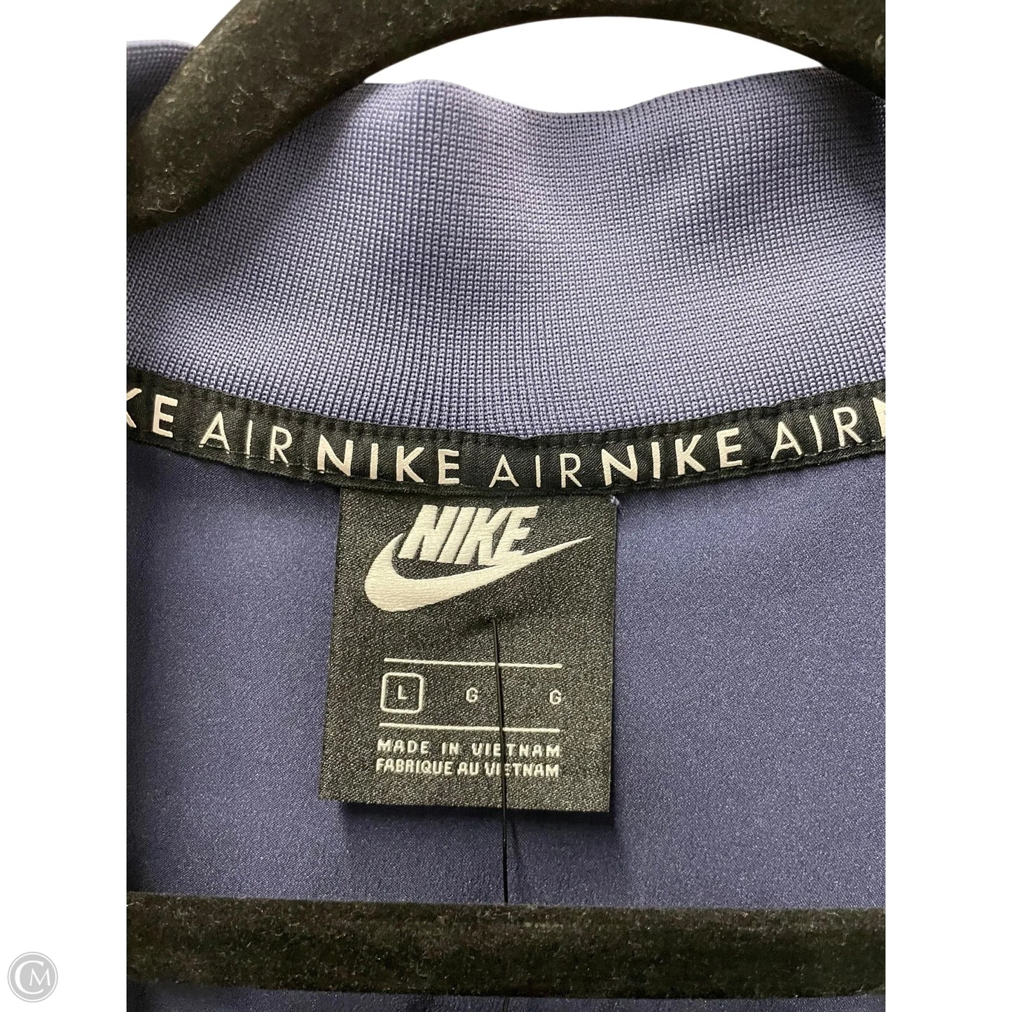 Athletic Jacket By Nike Apparel In Blue, Size: L