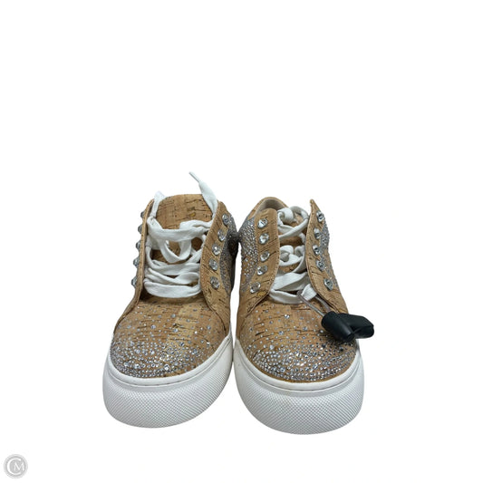 Shoes Sneakers By Alex Marie In Silver & Tan, Size: 9