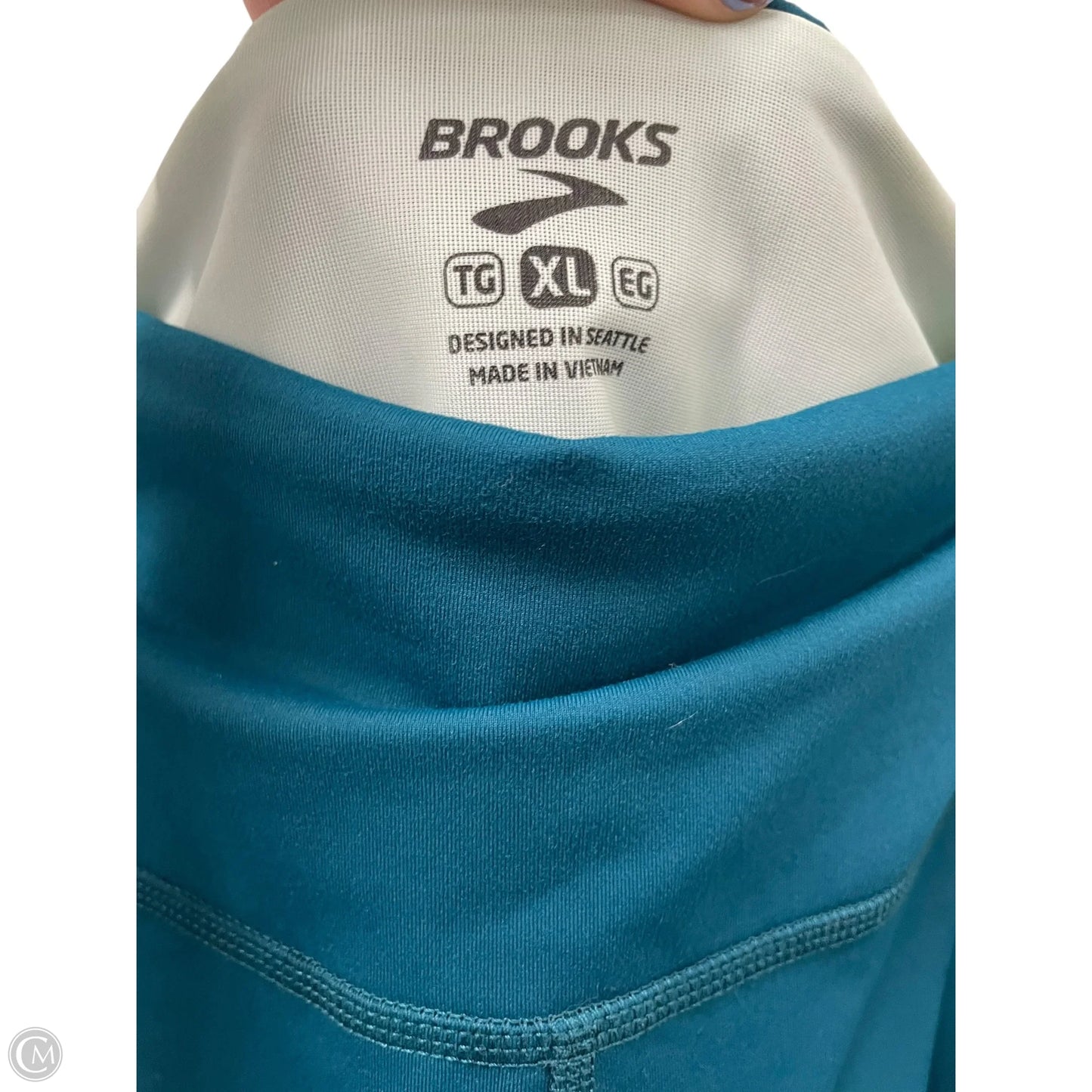 Athletic Leggings Capris By Brooks In Green, Size: Xl