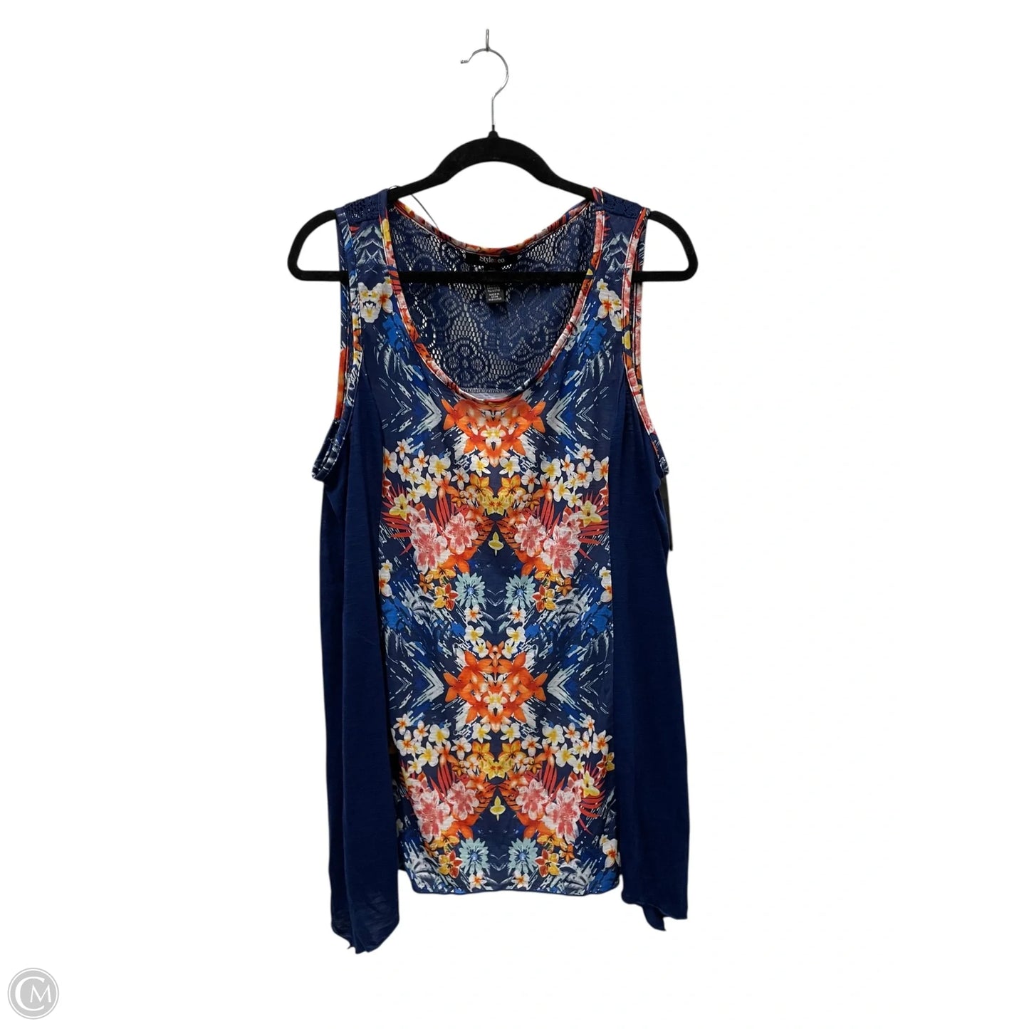 Top Sleeveless By Style And Company In Floral Print, Size: Xl