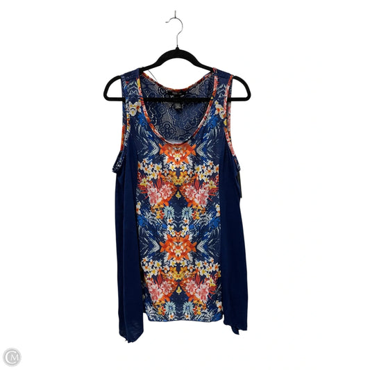 Top Sleeveless By Style And Company In Floral Print, Size: Xl