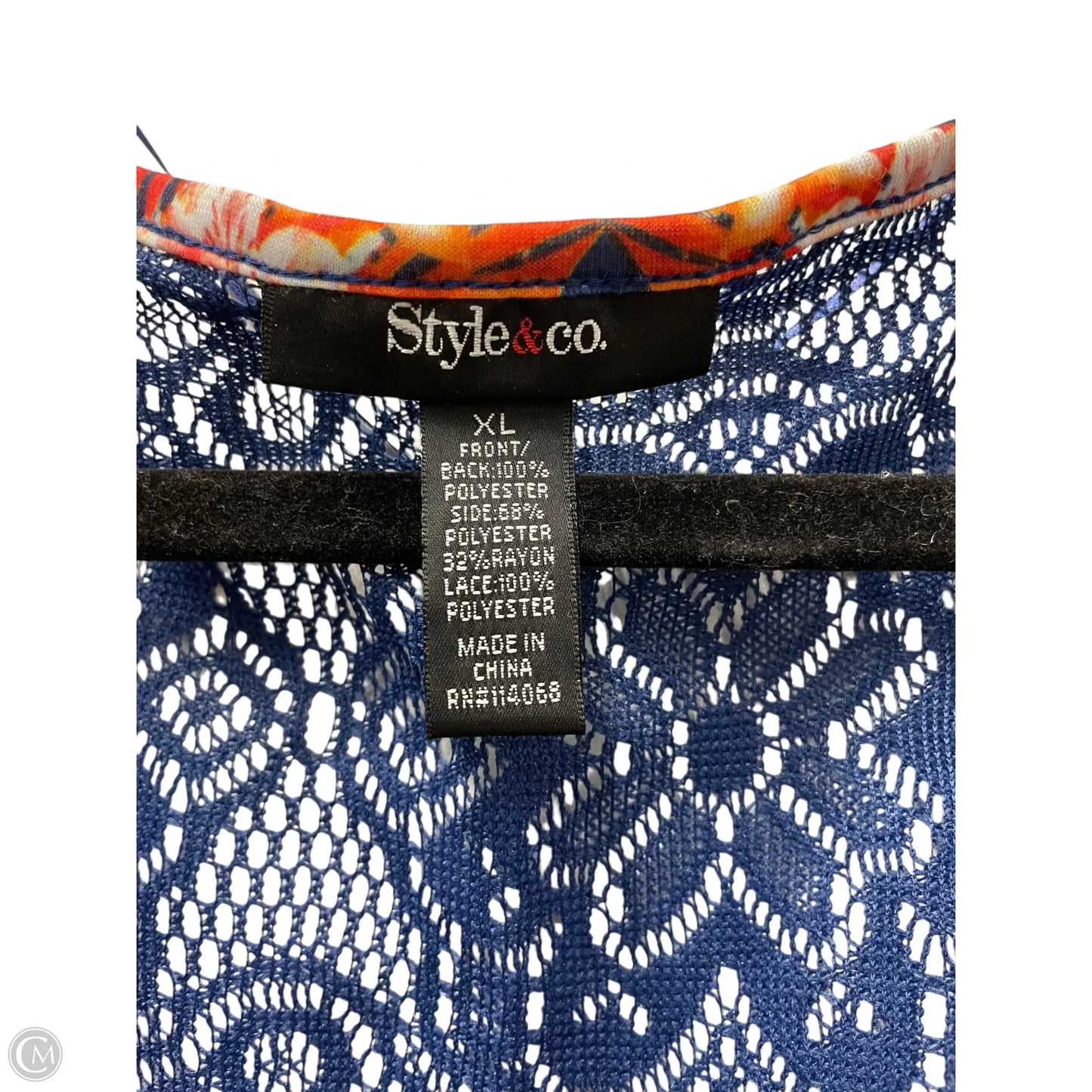 Top Sleeveless By Style And Company In Floral Print, Size: Xl