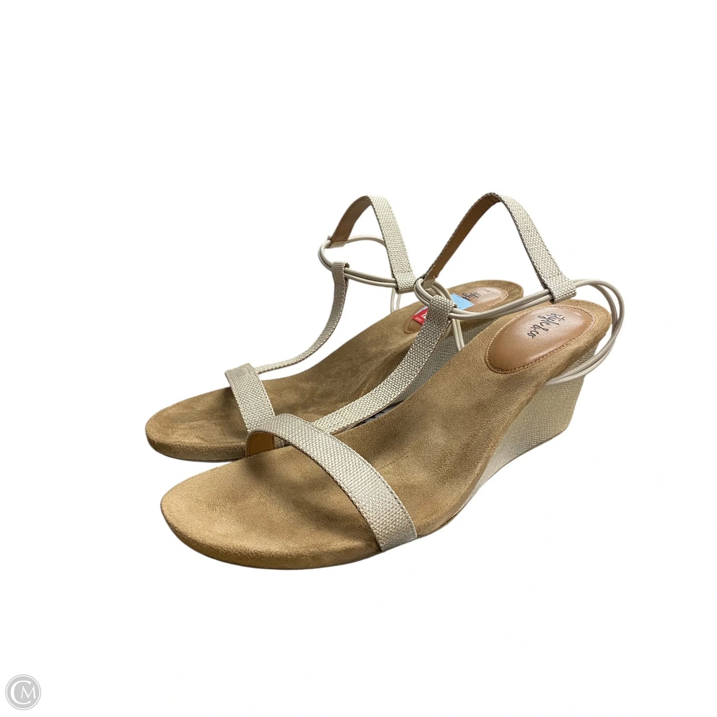 Sandals Heels Wedge By Style And Company In Tan, Size: 12