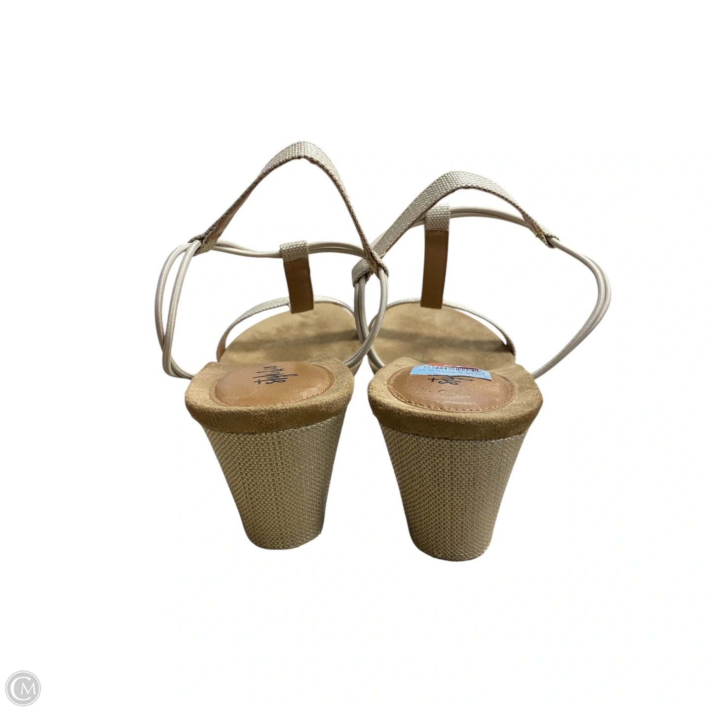 Sandals Heels Wedge By Style And Company In Tan, Size: 12