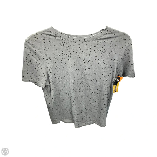 Athletic Top Short Sleeve By Lululemon In Black & Grey, Size: S