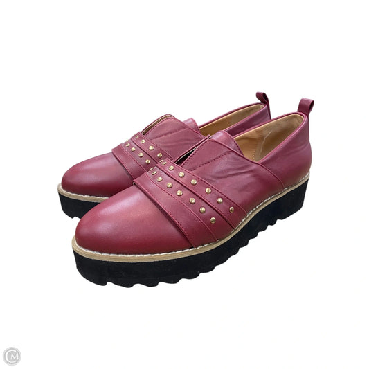 Shoes Heels Platform By Clothes Mentor In Maroon, Size: 8