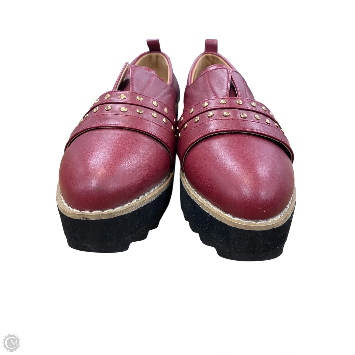Shoes Heels Platform By Clothes Mentor In Maroon, Size: 8